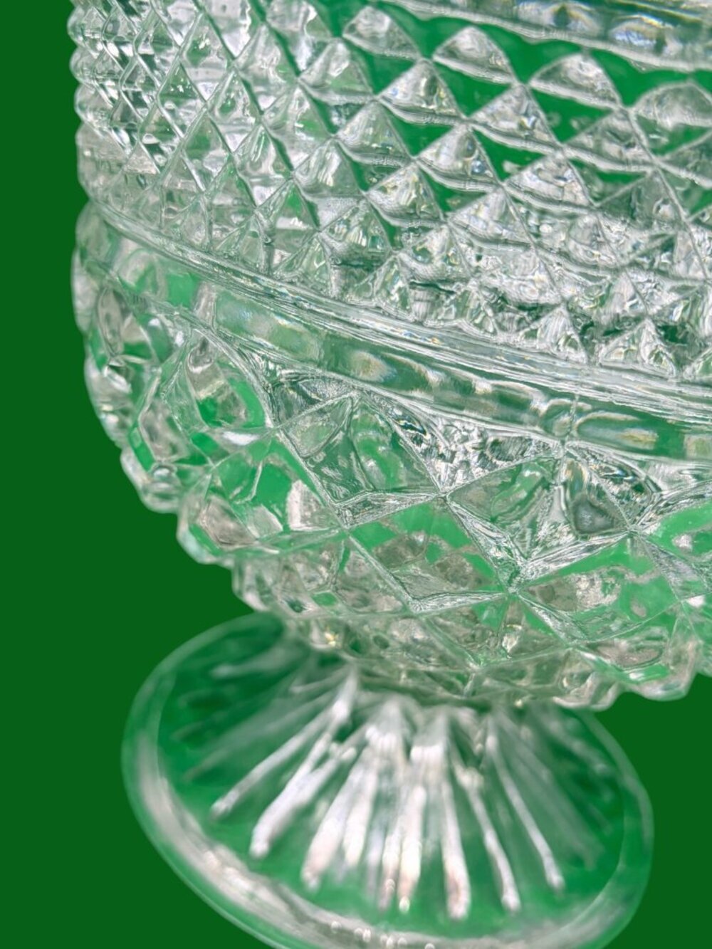 Vintage Anchor Hocking Wexford Lidded Compote Dish Pedestal Candy Bowl 10" - Picture 8 of 11